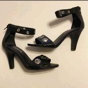 Torrid Black Ankle Strap Heels size 8 wide